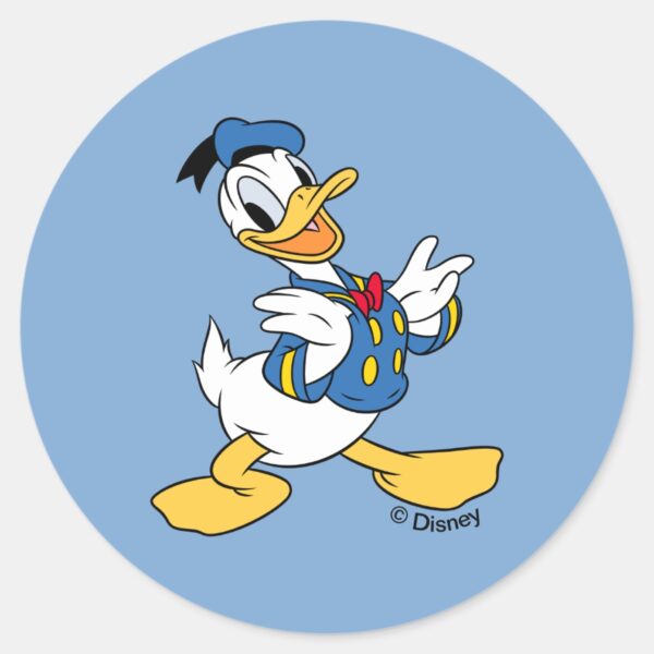 Donald_Duck___Proud_Pose_Classic_Round_Sticker_1 Donald Duck Proud Pose Classic Round Sticker