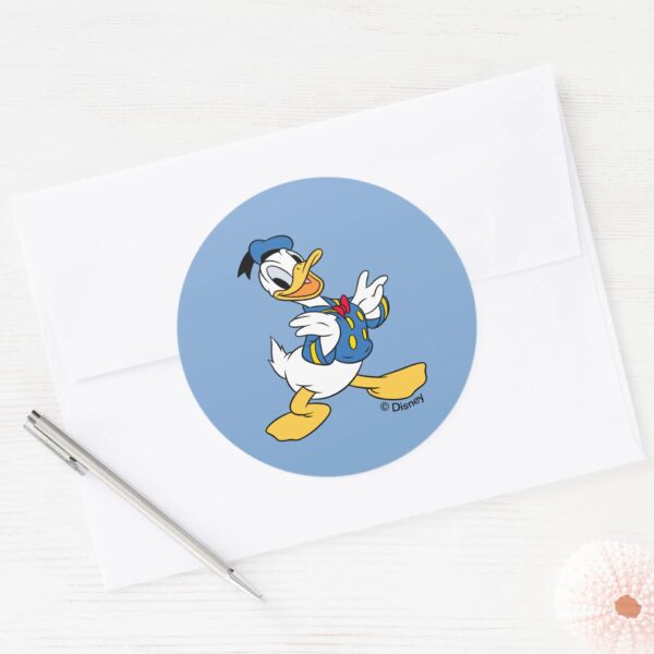 Donald_Duck___Proud_Pose_Classic_Round_Sticker_3 Donald Duck Proud Pose Classic Round Sticker