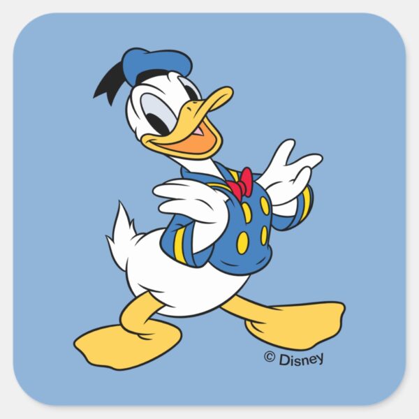 Donald_Duck___Proud_Pose_Square_Sticker_1 Donald Duck Proud Pose Square Sticker