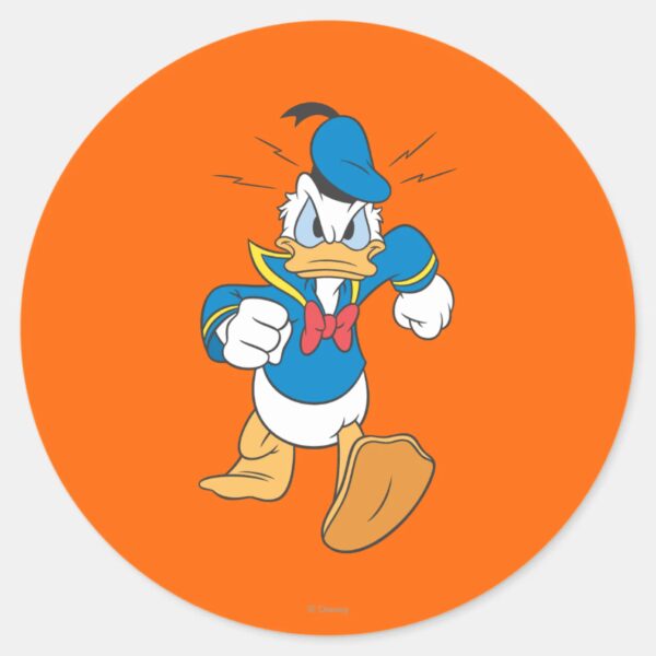 Donald_Duck___Running_Classic_Round_Sticker_1 Donald Duck Running Classic Round Sticker