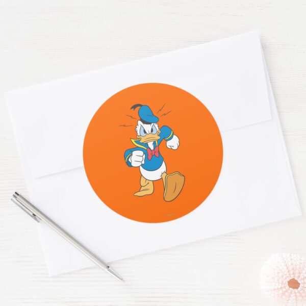 Donald_Duck___Running_Classic_Round_Sticker_3 Donald Duck Running Classic Round Sticker