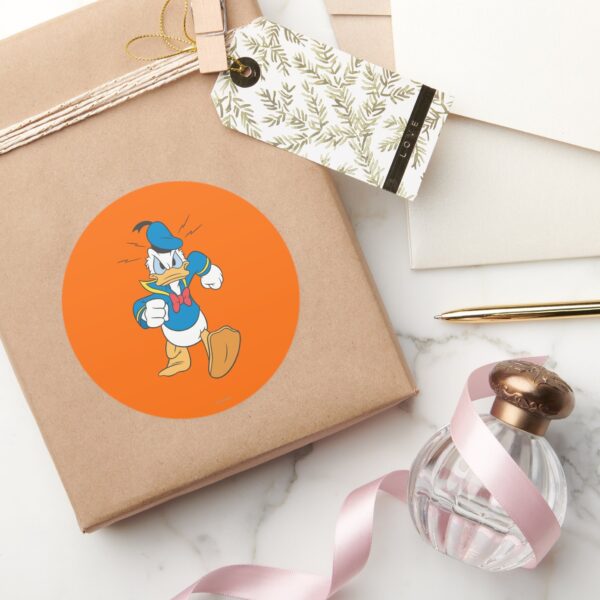 Donald_Duck___Running_Classic_Round_Sticker_5 Donald Duck Running Classic Round Sticker