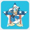 Donald_Duck___Salute_with_Patriotic_Star_Square_Sticker_1 Donald Duck Salute With Patriotic Star Square Sticker