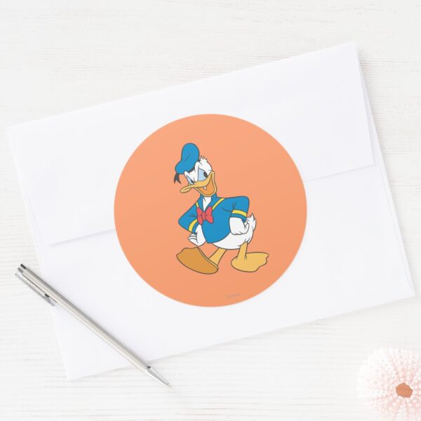 Donald_Duck___Talking_Pose_Classic_Round_Sticker_3 Donald Duck Talking Pose Classic Round Sticker