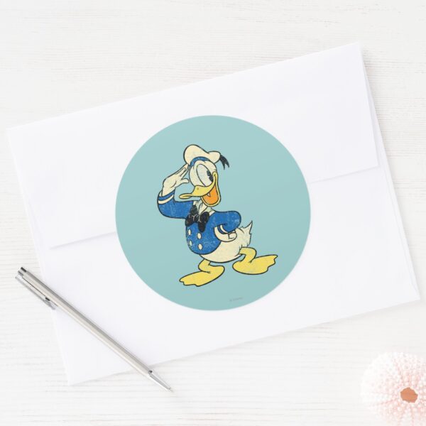 Donald_Duck___Vintage_Classic_Round_Sticker_3 Donald Duck Vintage Classic Round Sticker