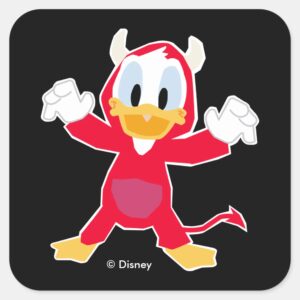 Donald Duck As Devil Square Sticker