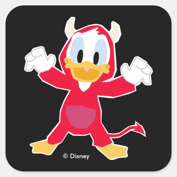 Donald_Duck_as_Devil_Square_Sticker_1 Donald Duck As Devil Square Sticker