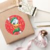 Donald Duck In Winter Clothes Classic Round Sticker