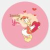 Doo Bee My Valentine Classic Round Sticker