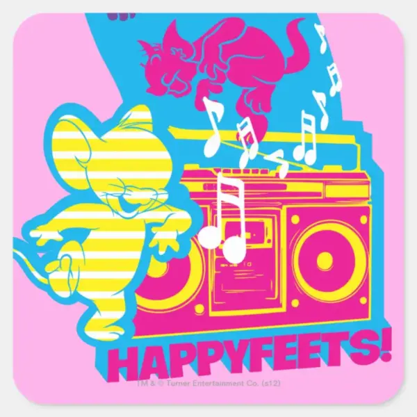 Dope_Beats_Happy_Feets_Square_Sticker_1 Dope Beats Happy Feets Square Sticker
