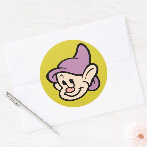 Dopey_1_classic_round_sticker_3 Dopey 1 Classic Round Sticker