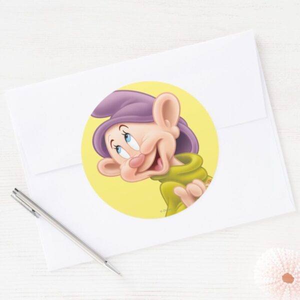 Dopey_3_classic_round_sticker_3 Dopey 3 Classic Round Sticker