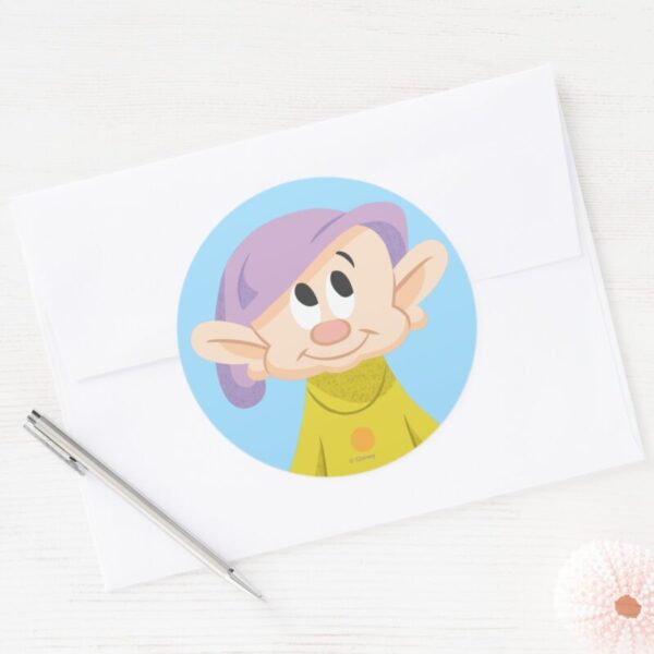 Dopey_5_classic_round_sticker_3 Dopey 5 Classic Round Sticker