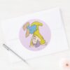 Dopey Doing A Head Stand Classic Round Sticker
