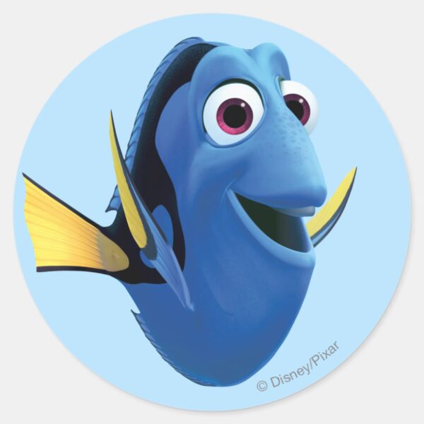 Dory_1_classic_round_sticker_1 Dory 1 Classic Round Sticker