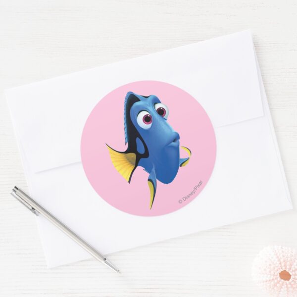 Dory_4_classic_round_sticker_3 Dory 4 Classic Round Sticker