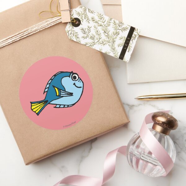 Dory_Cartoon_Classic_Round_Sticker_5 Dory Cartoon Classic Round Sticker