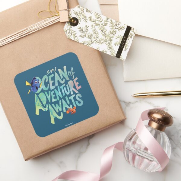 Dory_&_Nemo___An_Ocean_of_Adventure_Awaits_Square_Sticker_5 Dory Nemo An Ocean Of Adventure Awaits Square Sticker