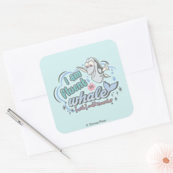 Dory___I_am_Fluent_in_Whale_Comic_Square_Sticker_3 Dory I Am Fluent In Whale Comic Square Sticker
