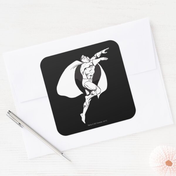 Dr._Fate_Soaring_Outline_Square_Sticker_3 Dr. Fate Soaring Outline Square Sticker