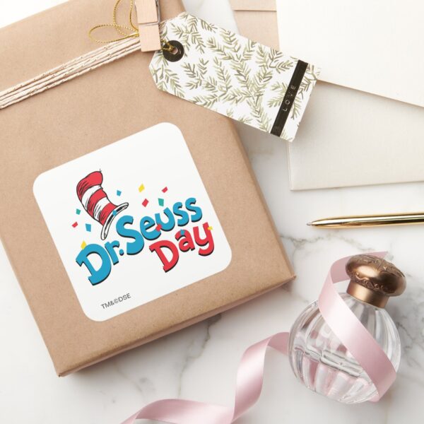 Dr._Seuss_Day___Confetti_Square_Sticker_5 Dr. Seuss Day Confetti Square Sticker