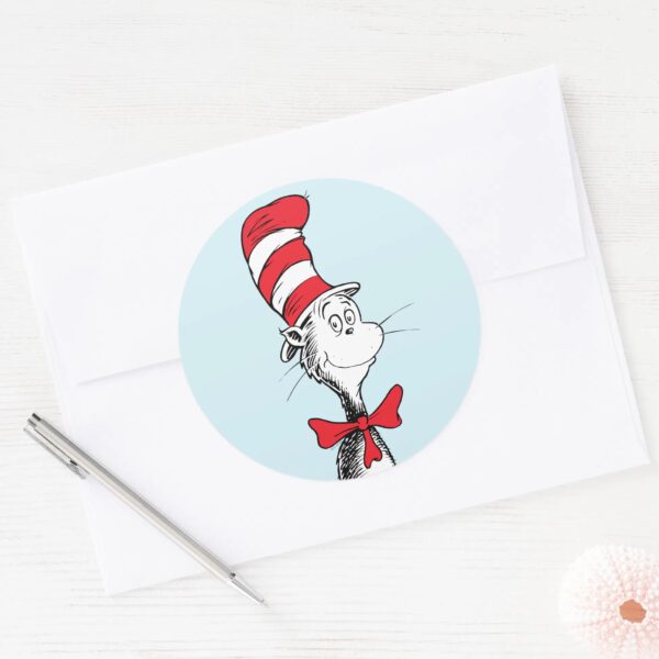 Dr._Seuss_I_Cat_in_the_Hat_Standing_Tall_Classic_Round_Sticker_3 Dr. Seuss I Cat In The Hat Standing Tall Classic Round Sticker