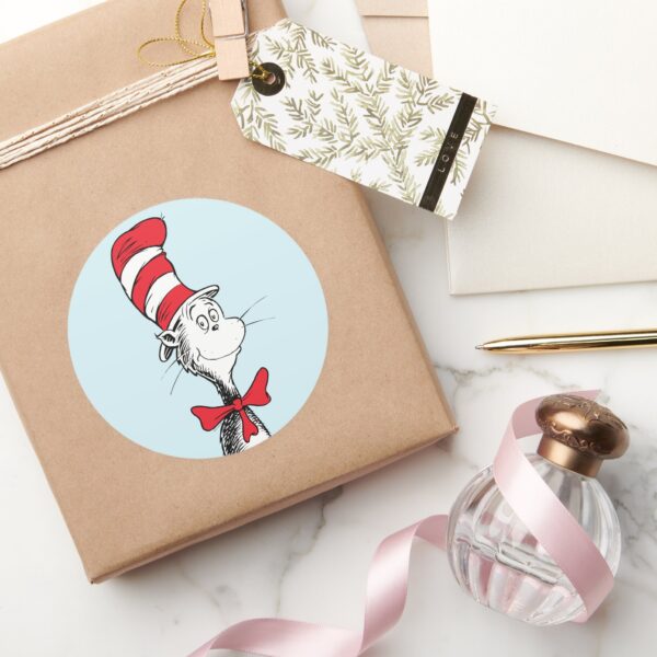 Dr._Seuss_I_Cat_in_the_Hat_Standing_Tall_Classic_Round_Sticker_5 Dr. Seuss I Cat In The Hat Standing Tall Classic Round Sticker