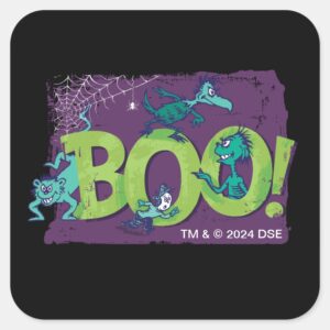 Dr. Seuss BOO Halloween Graphic Square Sticker