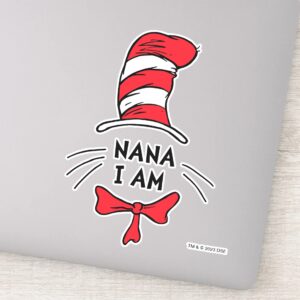 Dr. Seuss Cat In The Hat Nana I Am Sticker