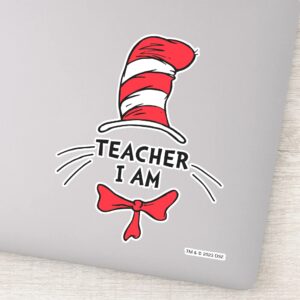 Dr. Seuss Cat In The Hat Teacher I Am Sticker