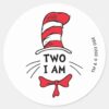 Dr._Seuss___Cat_in_the_Hat_-_Two_I_Am_Birthday_Classic_Round_Sticker_1 Dr. Seuss Cat In The Hat Two I Am Birthday Classic Round Sticker