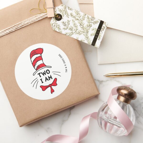 Dr._Seuss___Cat_in_the_Hat_-_Two_I_Am_Birthday_Classic_Round_Sticker_5 Dr. Seuss Cat In The Hat Two I Am Birthday Classic Round Sticker