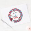 Dr. Seuss Cat In The Hat Birthday Classic Round Sticker