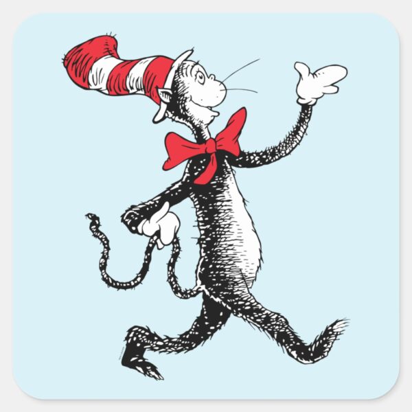 Dr. Seuss Cat In The Hat Cat Walk Square Sticker