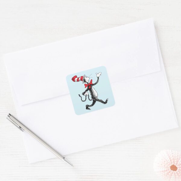 Dr. Seuss Cat In The Hat Cat Walk Square Sticker