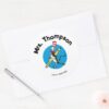 Dr. Seuss Cat In The Hat Custom Name Classic Round Sticker