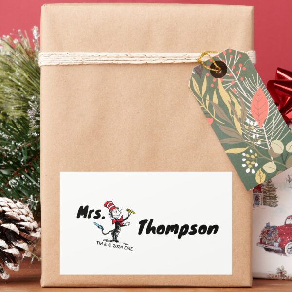 Dr._Seuss___Cat_in_the_Hat_Drawn_Name_Rectangular_Sticker_5 Dr. Seuss Cat In The Hat Drawn Name Rectangular Sticker