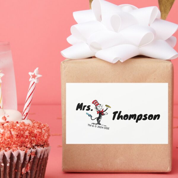 Dr._Seuss___Cat_in_the_Hat_Drawn_Name_Rectangular_Sticker_6 Dr. Seuss Cat In The Hat Drawn Name Rectangular Sticker