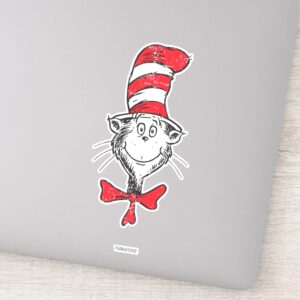 Dr. Seuss Cat In The Hat Head Vintage Sticker