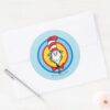 Dr. Seuss Cat In The Hat Head Graphic Classic Round Sticker