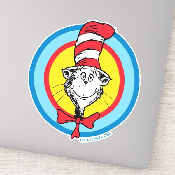 Dr. Seuss Cat In The Hat Head Graphic Sticker