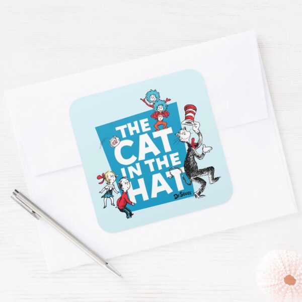 Dr._Seuss___Cat_in_the_Hat_Logo_-_Characters_Square_Sticker_3 Dr. Seuss Cat In The Hat Logo Characters Square Sticker