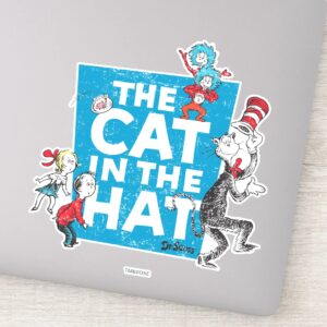 Dr. Seuss Cat In The Hat Logo Characters Sticker