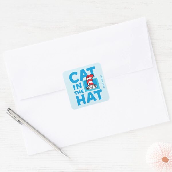 Dr. Seuss Cat In The Hat Logo Square Sticker