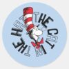 Dr. Seuss Cat In The Hat Round Art Classic Round Sticker