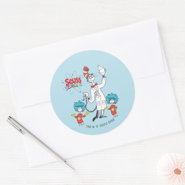 Dr. Seuss Cat In The Hat Seuss Science Classic Round Sticker