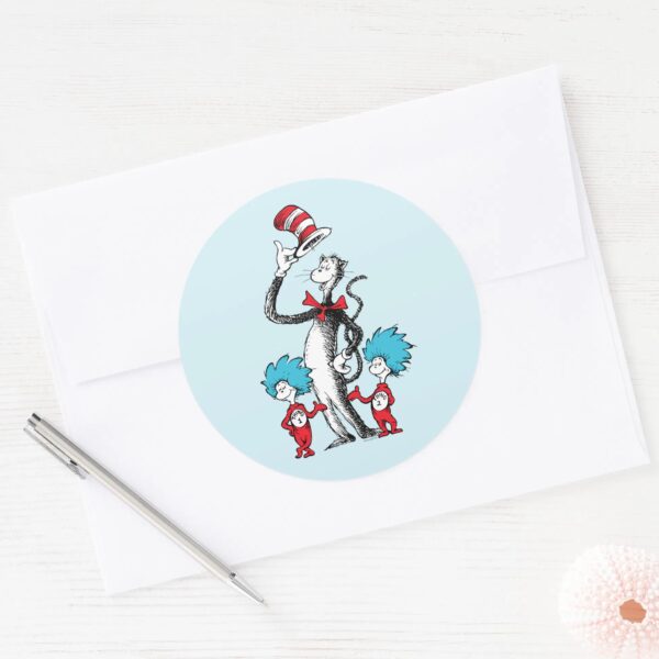 Dr._Seuss___Cat_in_the_Hat,_Thing_One_&_Thing_Two_Classic_Round_Sticker_3 Dr. Seuss Cat In The Hat Thing One Thing Two Classic Round Sticker
