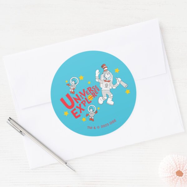 Dr. Seuss Cat In The Hat Universe Explorer Classic Round Sticker