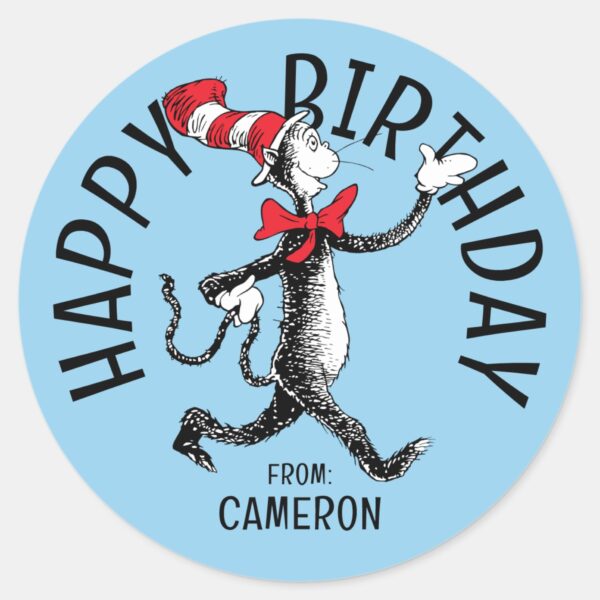 Dr._Seuss___Cat_in_the_Hat_Vintage_Logo_Classic_Round_Sticker_1 Dr. Seuss Cat In The Hat Vintage Logo Classic Round Sticker