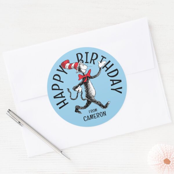 Dr._Seuss___Cat_in_the_Hat_Vintage_Logo_Classic_Round_Sticker_3 Dr. Seuss Cat In The Hat Vintage Logo Classic Round Sticker
